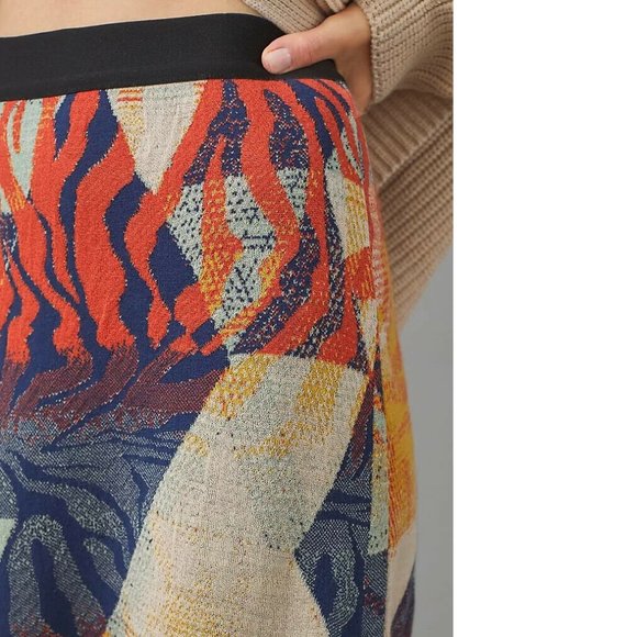 anthropologie Abstract Jacquard Knit Mini Skirt new with tag nwt - Picture 2 of 8